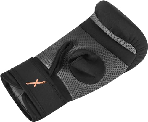 MaxxMMA Neoprene Washable Heavy Bag Gloves - Boxing Punching Training - color: Black, size: Large-X-Large