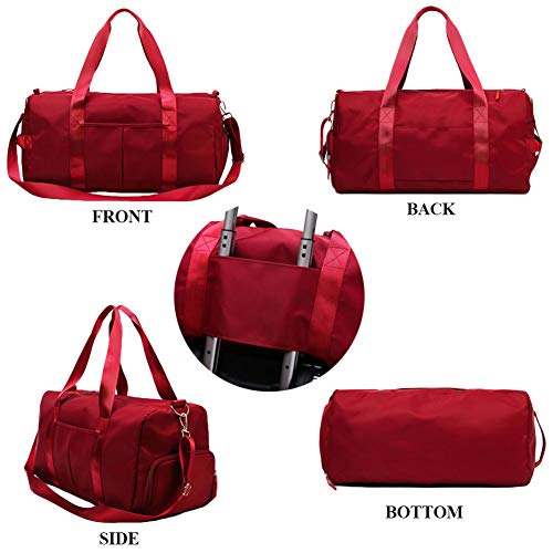 Sports Gym Bag for Women Travel Duffel Bag with Wet Pocket and Shoes Compartment for Training Swim Yoga(Blue1) - color: Blue1