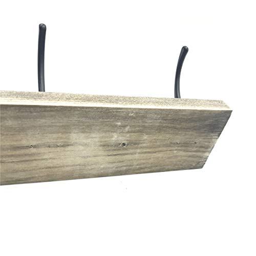 Wall Mounted Coat Rack, Wooden Entryway Vintage Rustic Coat Rack - size: Alloy 4-Hook