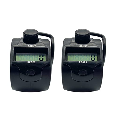 Tally Counter Digital LCD Electronic Handheld 5-Digit Number Count Clicker - color: Black