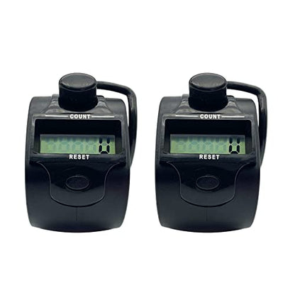 Tally Counter Digital LCD Electronic Handheld 5-Digit Number Count Clicker - color: Black