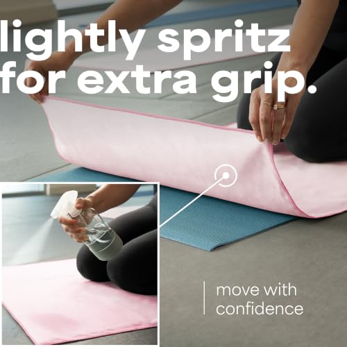 S&T INC. Aura Microfiber Yoga Mat Towel, 26.5" x 72", Pink - color: Pink