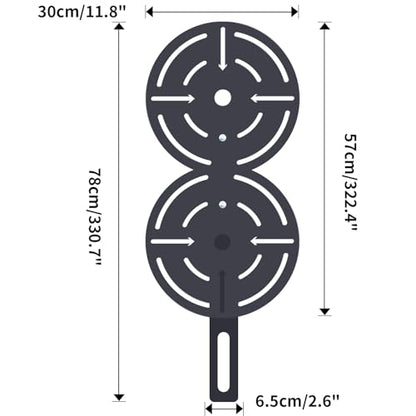 Metal Double Wall Ball Target with Extension Rack Mounted - size: Hole Diameter:5/8"
