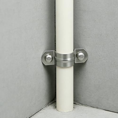 Stainless Steel 0.5 Inches Diameter Tube Strap Tension Clip Pipe Clamp(Pack Of 15 Sets)