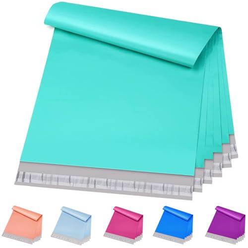 Metronic Poly Mailers 12x15.5 100 Pack Teal, Medium Size Shipping Bags for Clothing, Strong Self-Seal Mailers Poly Bags Shipping Envelopes, Thick Mailing Bags Package Bags bulk for Small Business - color: Teal, size: 12x15.5 100PC