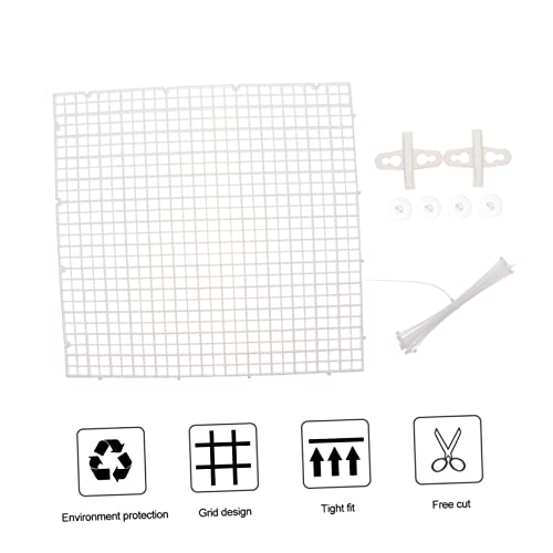 Garneck 1set Aquarium Isolation Grid Panel Fish Tank Divider Suction Cups Easy Installation for Fish Breeding and Mixed Aquatic Environments Clips