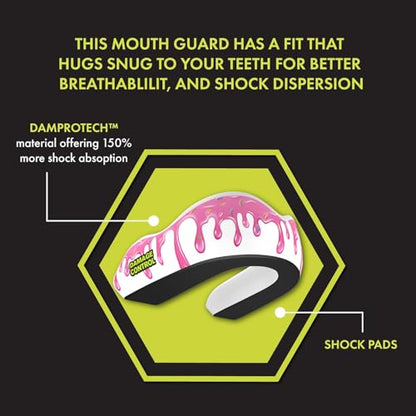 DAMAGE CONTROL Extreme Impact Sports Mouth Guard w/Case – Cold Drip - color: Cold Drip, size: Adult