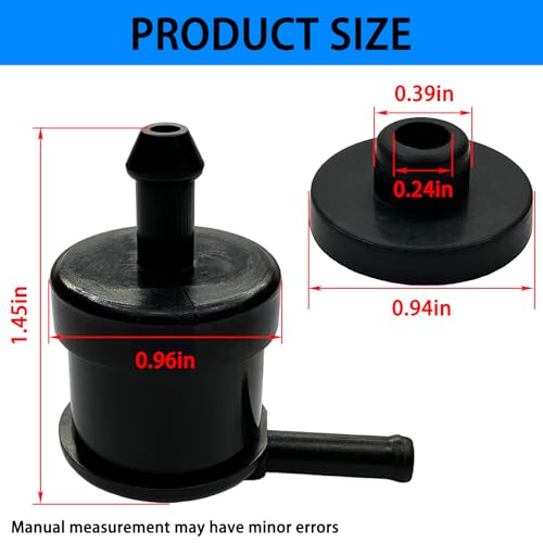 Fuel Line Check Valve with Rubber Grommet Replacement Part 576618201 Fit for Husqvarna 584648201 576618101 Fuel Check Valve Repair Tool Part