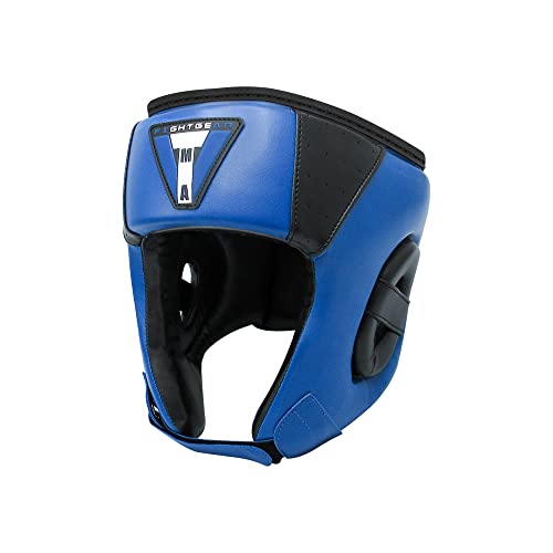 TMA Adult Headgear for Boxing, MMA Training and Kickboxing, Helmet for Sparring, Muay Thai and Taekwondo - color: Blue