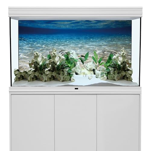 AWERT 48x24 inches Ocean Floor Aquarium Background Underwater Fish Tank Background Undersea Theme Aquarium Background - size: 48x24in/120x60cm