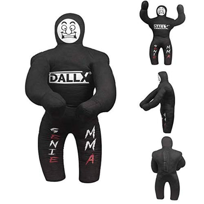 DALLX Kids Grappling Dummy for Fitness Training Practice Wrestling Judo Karate MMA Punching Dummy for Kids Jiu-Jitsu - UNFILLED - color: Black
