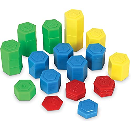 Learning Resources Hexagram Weights - Set of 54 Pieces, Ages 8+, Math Manipulatives for Kids, Teacher Supplies, Back to School, Classroom Must Haves | Math Manipulatives for Kids, Teacher Supplies, Back to School, Classroom Must Haves, Set of 54 Pieces, A