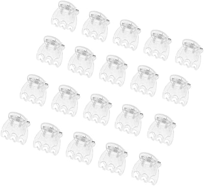50 Pcs Plant Orchid Clips Flowers Support Clear Fixer for Garden Vine Stem Plants Climbing Clasp Transparent 6 Claws Orchid Clips Plastic Butterfly Plant Support Structures,Plant Support Garden Stakes