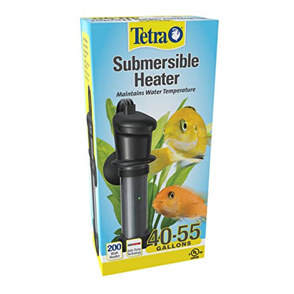 Tetra Submersible Heater With Electronic Thermostat, 200-Watt - size: 40-55 Gallon