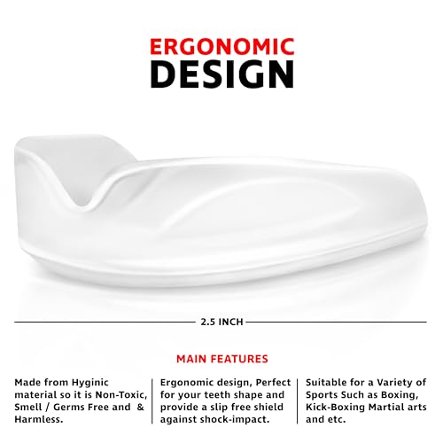 DXM SPORTS Mouth Guard for Youth – Sports Mouthguard for Football, Boxing, Basketball, MMA, Karate, Hockey, Lacrosse, Wrestling and Soccer – Comes with Protective Case (Transparent, Youth) - size: Youth