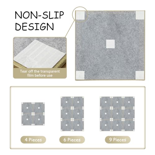 HAGiHARA Igusa Tatami Mat, 6 Pieces Foldable Rush Grass Floor Mats | Breathable Igusa Surface Helps Create a Cool and Natural Floor Space - size: 6pieces