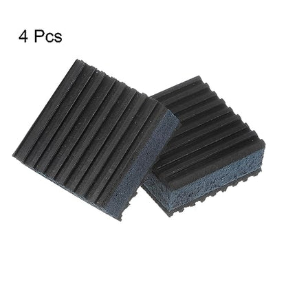 HARFINGTON 4pcs Rubber Anti Vibration Pads 2" x 2" x 7/8" Isolation Vibration Absorbing Pad Damping Mat Anti-Skid Noise with EVA Center for Air Compressor Conditioner Treadmill Washer - size: 2" x 2" x 7/8"