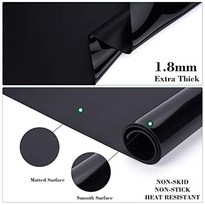 Gartful Extra Large Silicone Sheet for Craft, 31.5" x 23.6" x 0.07", Heat Resistant Countertop Protector, Multipurpose Mat, Black