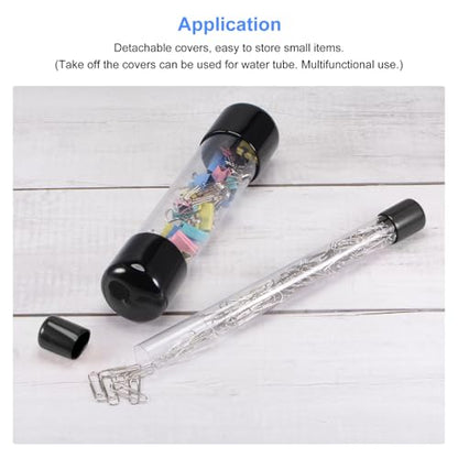 MECCANIXITY Clear Storage Tube 22x24mm Small Plastic Round Tubing with Caps Rigid Bottle Container 200mm/8 Inch for Item Stored