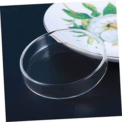 Toyvian 1pc Glass Shrimp Dish Glass Aquarium Feeding Bowl for Ornamental Shrimp and Small Fish Multipurpose Design for Aquatic Pets and Reptiles