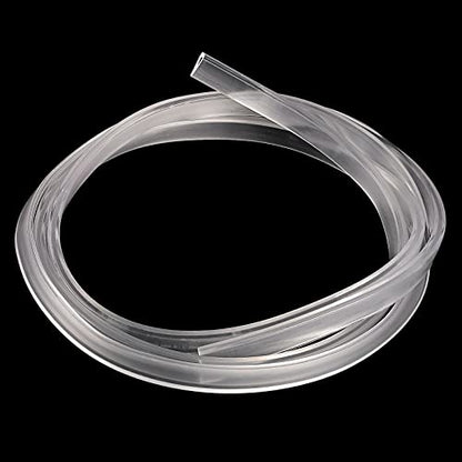 uxcell U Channel Edge Trim, 4.9ft Length Soft Rubber Guard Seal Strip Edge Protector Fit for 0.5-1.5mm Edge, (25/64" W x 5/32" H) Clear - size: 25/64"x 5/32"x 4.9ft
