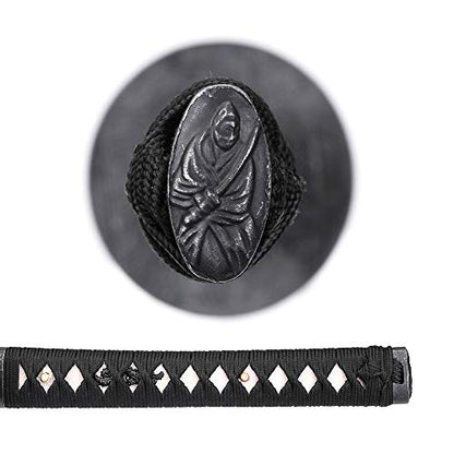 Katana Handmade Full Tang Sharp, Alloy Tsuba Japanese Samurai Sword High Carbon Steel 1060,T10 1095, 40-Inch - color: Sanlinwushen