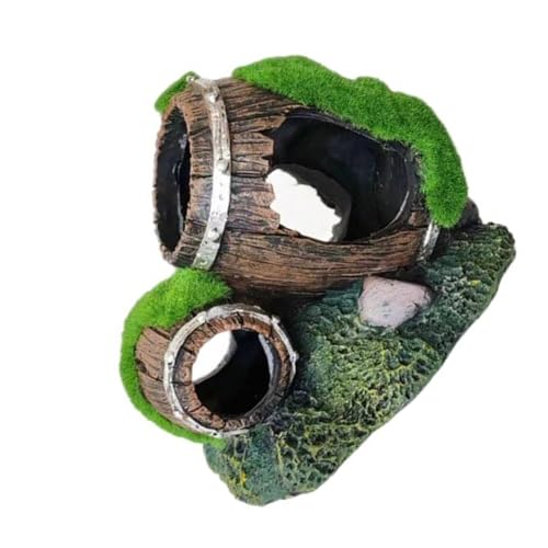 Natural Lookings Artificial Moss Barrels Landscape Decors for Aquariums Hideouts Accessory for Fish Shrimp Fishtanks Ornament