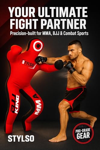 Un-Filled Grappling Dummy Wrestling Dummy Jiu Jitsu Dummy for BJJ MMA Judo Karate Practice Adult Kids - color: Red, size: 6ft / 72"
