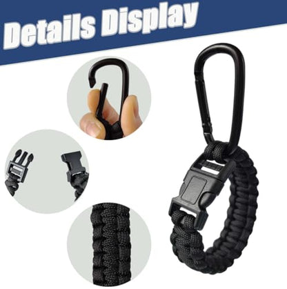Baseball Glove Clip for Hanging Bags,Portable Paracord Gear Holder with Hook Clip,Sports Equipment Drying Rack for Baseball Softball Gloves - style: 4-Black