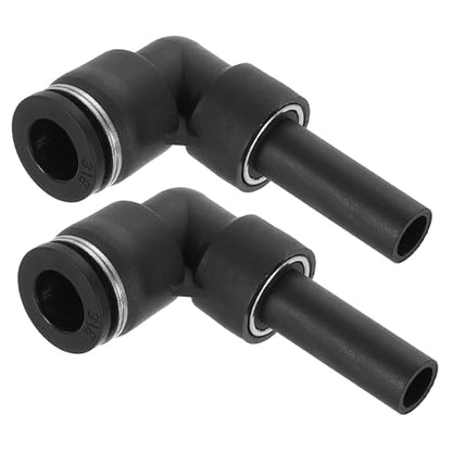 uxcell 2Pcs Push to Connect Tube Fitting, 3/8" Tube OD x 3/8" Stem OD Elbow Fitting with Plug-In Stem for Hydraulic and Pneumatic Systems - size: 3/8" x 3/8"