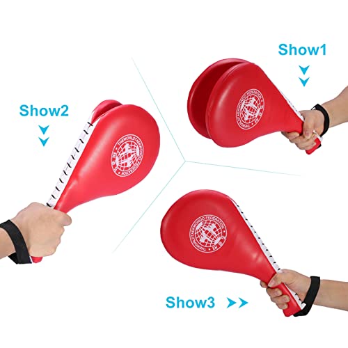 Kickboxing Strike Pad, PU+EVA Black Blue Red Boxing Pad Taekwondo Training Strike Pad Kickboxing Pad for Batting Practice of Taekwondo Martial Art Etc