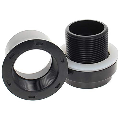 MroMax 50mm / 1.97" ID PVC Aquarium Water Pipe Connector Joint Straight Tubes Hose Connector Fish Tanks Accessories 2pcs - size: 2pcs 50mm