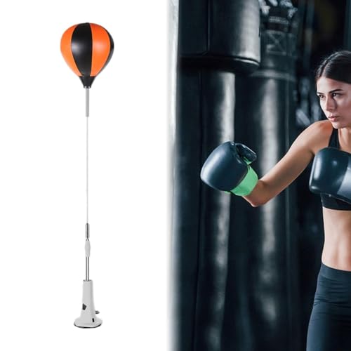 Punching Bag, Height Adjustable Boxing Set with Stand, Boxing Reaction Ball, Speed Bag Punching Equipment for MMA Home Gym Workout Fitness - color: For Teens, Inflatable Ball
