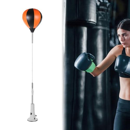Punching Bag, Height Adjustable Boxing Set with Stand, Boxing Reaction Ball, Speed Bag Punching Equipment for MMA Home Gym Workout Fitness - color: For Adults, Inflatable Ball