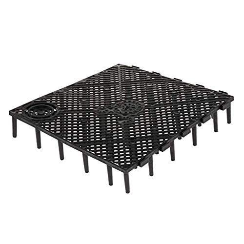 POPETPOP Black Aquarium Divider Trays Fish Tank Bottom Plate Grid Isolate Board Divider- Aquarium Divider Tray PVC Splicing Clapboard Bottom (Black) PVC Splicing Aquarium Accessory