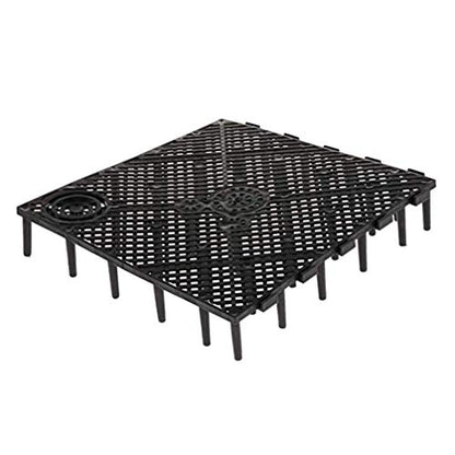 POPETPOP Black Aquarium Divider Trays Fish Tank Bottom Plate Grid Isolate Board Divider- Aquarium Divider Tray PVC Splicing Clapboard Bottom (Black) PVC Splicing Aquarium Accessory