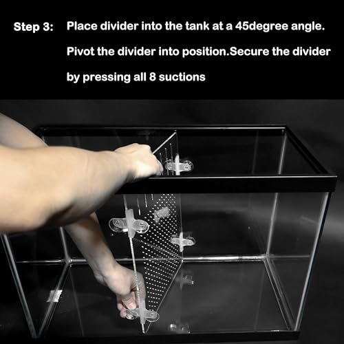 Acrylic Aquarium Divider Kit 5.5/10 / 20L / 20H / 29 / 40B / 55/75 / 125gal Fish Tank with Suction Cups - size: 55gal Aqueon