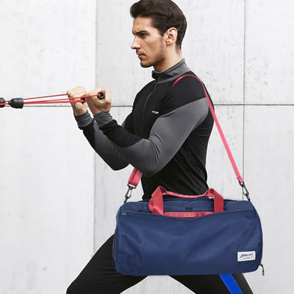 BESMART Gym Bags for Men with Side Pocket，38L Large Sports Gym Duffle Bag - color: Navy Blue With Tpu Pocket