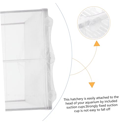 Garneck 2pcs Fish Breeder Net for Aquariums Separation Net Hatching Incubator Cups Easy to Install Fish Box for Fry and Shrimp Breeding