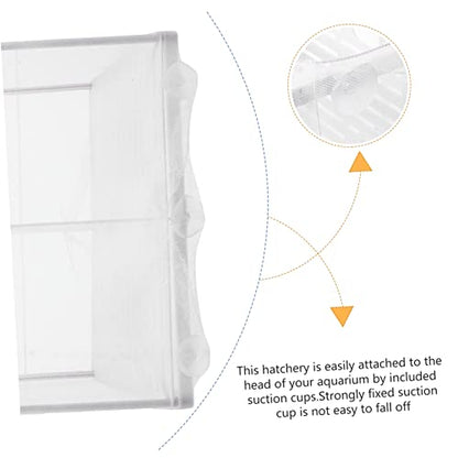 Garneck 2pcs Fish Breeder Net for Aquariums Separation Net Hatching Incubator Cups Easy to Install Fish Box for Fry and Shrimp Breeding