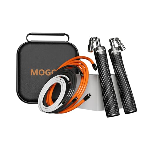 Weighted Jump Rope for Men Women -Interchangeable 1/5lb 1/4lb 1/2lb Heavy jump ropes - 360 Degree Spin - Length Adjustable,Ergonomics Leather Grip Skipping Rope for Fitness Weight Loss & More - color: Black