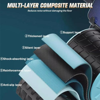 2026 Upgraded Ab Roller Wheel with Elbow Support - color: Black- Blue