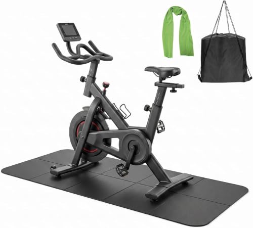 Walking Pad Mat for Carpet,6mm Thick,Bike Mat Compatible with Peloton Bike,Elliptical,Treadmill Mat,Under Exercise Bike Trainer Pad for Indoor Stationary Spin Bike Gym Equipment Hardwood Floor Carpet - size: 60"L x 24"W x 0.3"Th