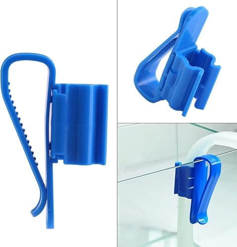 2Pcs Fish for Tank Mounting Clip Water Pipe Hose Holder Multifunction Adjustable Clamp for 0.31""-0.62"" Dia Tub Aquarium Tube Holder, Aquarium Air Pump Accessories for Fish Tank and Aquarium