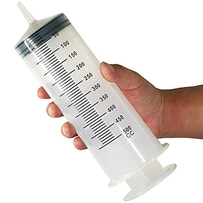 500ml/cc Large Plastic Syringe with Measurement for Scientific Labs, Garden Watering, Refilling and Filtration, pack of 1 - style: 500ML - 1 Pack
