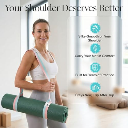 Tumaz Yoga Mat Strap Adjustable Carrier for All Yoga Mats, 2 Sizes - color: 01. Candy, size: 64 IN