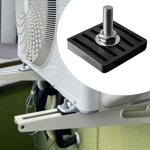 8 Pack Anti Vibration Pads Air Conditioner Rubber Vibration Isolator Square Rubber Vibration Absorber 1.77" x 1.77" x 0.31"