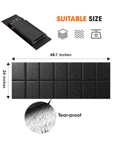Stepwaver Walking Pad Mat for Carpet Floor - 68"x24", 0.2" | Treamill Mat for Hardwood Floors, High Density, 5mm Thickness, Folable, Floor Protection for Bike, Elliptical, Treadmill