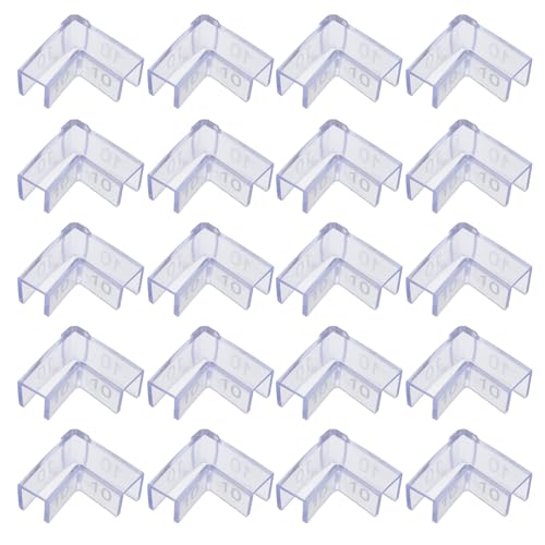 25pcs Aquarium Corner Guards for 10mm Glass Tank, Safety Fish Tank Edge Protectors, 90 Degree L-Shaped Corner Pads for Furniture and Home Safety