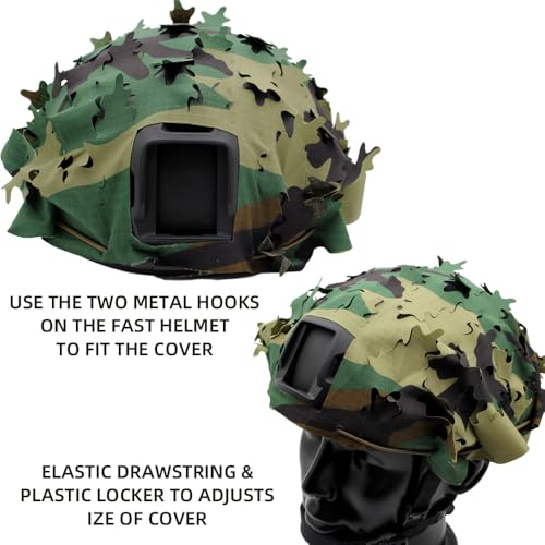 Tactical Helmet Cover Breathable Mesh Camo Camouflage Helmet Cover Great for Tactical Military Gear Combat Fast Helmet - color: US4